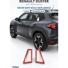 Trobus Renault Duster 2024 ve Sonrası Uyumlu Krom Kapı Kolu Kaplaması 2 Parça Paslanmaz Çelik