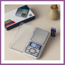 Bezos Mini Hassas Terazi 300G/0.01G (6X12 Cm) Şeffaf Kapaklı, Pilli Rengaren