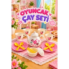 KoseToys Oyuncak Fincanlı Çay Seti Tepsili 17 Parça