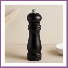 Bezos Küçük Siyah Ahşap Tuz ve Baharat Öğütücü (Çap 4.5 Cm, 15.5 Cm) Rengaren