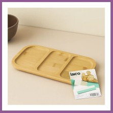 Bezos Bambu 3 Bölmeli Sunum Tepsisi 25X14 cm Rengaren