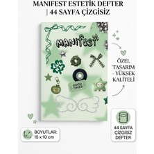 LUXMON Manifest Estetik Tasarımlı Mini Çizgisiz Not Defteri 44 Sayfa
