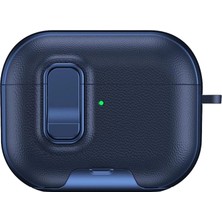 Gees Global  Airpods Pro 3 (3.nesil) Rova Deri  Kılıf - Lacivert