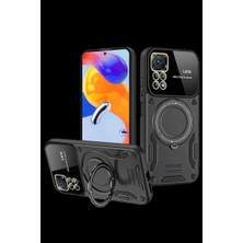 Urfakent Realme 11 Pro Plus Uyumlu Joy Lens Standlı Kapak - Siyah
