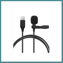 Bezos Lightning 2 Metre Double Mikrofon - Siyah Mac