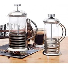 Şık Paslanmaz Çelik French Press 1 Litre Kahve Demleme