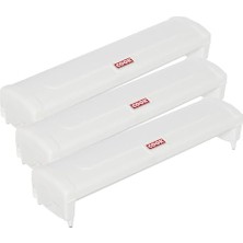 Toptan Budur Bas&kes Streç Film Kesme Aparatı, 30 cm x 30 M, Beyaz (3 Paketi)