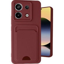 Bezos Xiaomi Redmi Note 13 Pro 5g Kılıf Kelvin Kartvizitli Silikon - Bordo