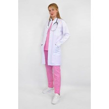 Toptan Budur Önlük, Unisex Beyaz Hakim Yaka Düz Uzun, 2xl Beden