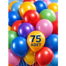 Toptan Budur Balon, Renkli 75'li Karışık Renk Parti Doğum Günü Kutlama Özel Günler