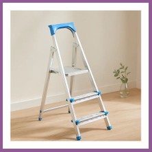 Bezos 2+1 Basamaklı Metal Merdiven 60 cm - 120 kg Rengaren