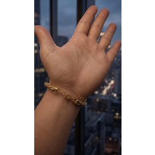 Altın Kaplama Gold Detaylı Dorika Sarmal Bileklik