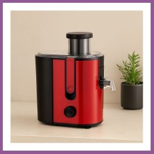Bezos 600W Katı Meyve Sıkacağı - 65MM Geniş Ağız, Çelik Filtre (Kırmızı) Rengaren