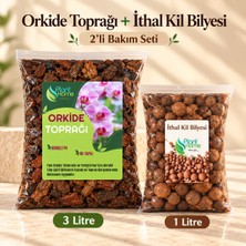 Plant Home Power Mix 3 Litre Ithal Çam Karışımlı Orkide Toprağı - 1 Litre Ithal Kil Bilyesi Set