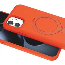 Ps Iphone 11 Regal Magsafe Standlı Kapak - Turuncu