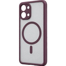 Ps Xiaomi Redmi 15C 5g Loji Magsafe Kapak - Bordo