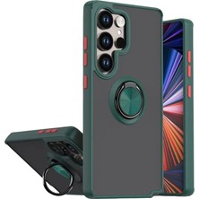 Ps Galaxy S26 Ultra Yüzüklü Silikon Kapak - Yeşil
