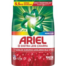 TeknoKapsül Ariel Ekstra Leke Çıkarma Renkliler Toz Çamaşır Deterjanı 5.5 kg 36 Yıkama