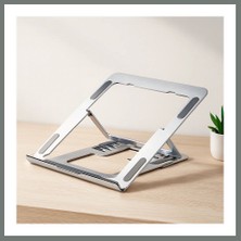Bezos Katlanabilir Alüminyum Laptop Stand 6 Açılı Gümüş Mmbz