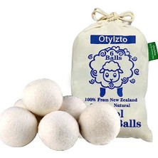 Defne Store Paket — Yün Kurutma Topları 6'lı, Çamaşır Kurutma Topları, Doğal Kumaş Yumuşatıcı Olarak Yeniden Kullanılabilir, Giyim Kırışıklıklarını Azaltın, Giysileri Daha Hızlı Çevre Dostu Kurutma