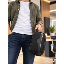 Newish Polo Portföy Clutch Traşlık ve El Çantası-Dokulu Suni Deri
