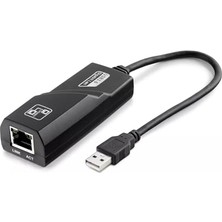 Defne Store USB 3.0 Ethernet Adaptörü | 10/100 Mbps Hız | Usb-A To RJ45 Lan Internet Dönüştürücü | Windows, Mac ve Linux Uyumlu | Laptop ve Pc Için Tak Çalıştır Kablolu Ağ Kartı, Siyah