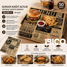 Ps 50PCS Sunum Kağıt Altlık 28X38CM