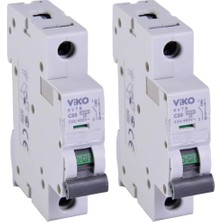 Defne Store 6VTB-1C20 Otomatik Sigorta 6ka C Tipi 1 Kutup 20A (2 Paketi)