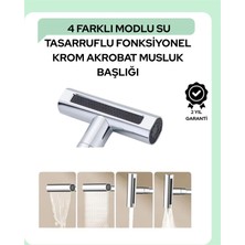Ps Çok Fonksiyonlu Musluk Başlığı | 4 Su Modu | Geniş Uyumlu Adaptör Seti | Mutfak ve Banyo Uyumlu