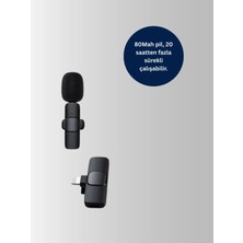 Ps Çift Mikrofonlu Kablosuz Kayıt Seti Iphone Uyumlu Mini Mikrofon