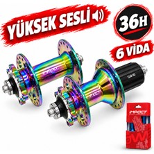 SkyWheel Impact Owb A-268 Rulmanlı, Sesli 36H Rainbow Bisiklet Ön-Arka Göbek Takımı