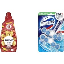 Defne Store Extra Konsantre Çamaşır Yumuşatıcısı Amber 1440 Ml(1) Domestos Okyanus Ferahlığı 5'li Güç Duopack Tuvalet Bloğu (1 x 2 Adet)(3)
