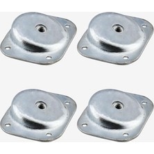 Defne Store Mobilya Ayak Bağlantı Aparatı, Açılı Metal 4'lü Set — M8 Civatalı Sehpa Masa Ayağı Tabanı Montaj Aparatı
