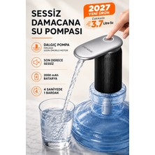 Evo House Ultra Sessiz Şarjlı Otomatik Damacana Su Pompası Yüksek Hızlı Akış 2000MAH Pil