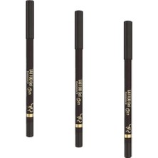Defne Store Saat, Tattoo Gel Eyepencil No: 102 Dark Brown - 24, Kalıcı Suya Dayanıklı Jel Göz Kalemi (3 Paketi)