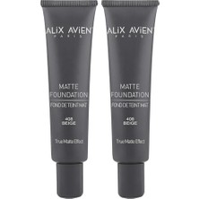 Defne Store Mat Fondöten, Uzun Süre Kalıcı Doğal Mat Bitişli E Vitamini Içeren, Matte Foundation 408 Beige (2 Paketi)