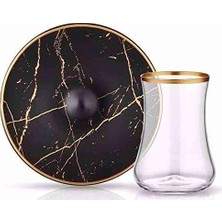 Defne Store Dervish Çay Set Mermer Siyah