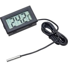 Defne Store 4522 Dijital Termometre Pilli -50 +110 Derece Arası LCD Ekranlı Problu Kullanım Tipi Su Geçirmez