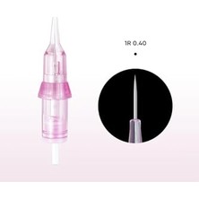 Defne Store 1r 0.40 mm Kıl Tekniği Pudralama Iğnesi, 20 Adet, Universal Dövme ve Kalıcı Makyaj Cihazlarına Uyumlu