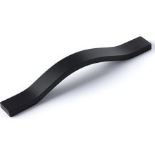 Defne Store Sümbül Siyah Metal Kulp 128 mm Modern Mobilya Çekmece Kolu Mutfak Dolabı ve Kapak Kulpları Dayanıklı