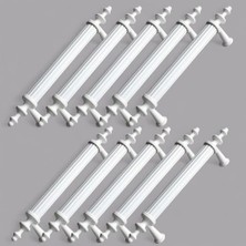Defne Store Dolap, Erciyes Mobilya Mutfak Dolabı Çekmece Kapak Kulpu Kulbu Beyaz (96 Mm-9.6 Cm) Metal Kulpları