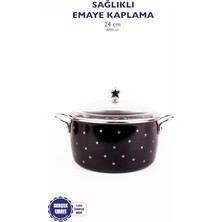Defne Store Star Emaye Yıldız Desenli Fritöz/kızartma Tenceresi (24 Cm-4 L)