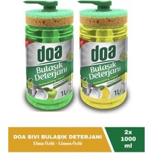 Defne Store Sıvı Bulaşık Deterjanı, Elma ve Limon Özlü, 2X1000 ml