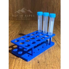 Defne Store 15 ml Falkon Minimal Deney Tüpü Standı (6*3) (Tüpler Görsel Amaçlıdır) (Mavi)