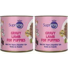 Defne Store Mini Irk Yavru Köpekler Için Soslu ve Kuzulu Konserve Mama 200 G (2 Paketi)