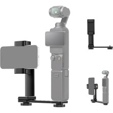 Defne Store Djı Osmo Pocket 4/3 ile Uyumlu Cep Telefonu Tutucu, 1/4 Inç Dişli ve Soğuk Ayakkabı Adaptörü, Djı Osmo Pocket 4/3 Creator Combo Için 360° Dönebilen Cep Telefonu Tutucu