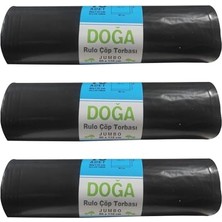 Mey İthalat Ecoplast Battal Boy Çöp Torbası, 90 L, 80 x 110 Cm, 400 G, 10 Adetlik 3 Rulo