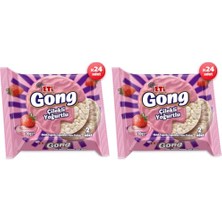 Defne Store Gong Çilekli Yoğurtlu Kaplamalı Pirinç Patlağı 30 G x 24 Adet (2 Paketi)