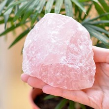 Defne Store Büyük Boy Pembe Kuvars Taşı Ham Kütle - Işlenmemiş Taş