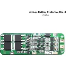 Defne Store 3-20A Bms Module 3s 20A 11.1V Pil Koruma Balans Kartı 18650 Lityum Li-Ion Batarya